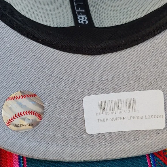 New Era Dodgers 59FIFTY Low Profile 7 3/4 Baseball Cap White Gray and Blue Logo - Picture 8 of 15